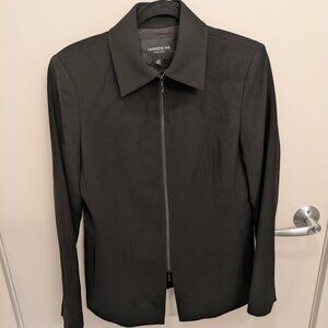 Lafayette 148 black zip-front blazer